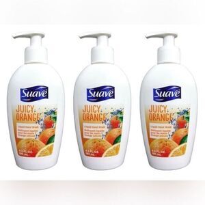 NEW SUAVE Juicy Orange Liquid Hand Soap Pump. Bottle - Pack of 3 - 6.5 FL OZ